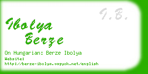 ibolya berze business card